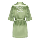 Satin Silk Robes Plus Size Wedding Bathrobe Bride Bridesmaid Mother Maid of Honor Gown Women Clothing Sleepwear Sage Green