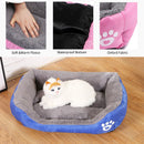 Large Dog Bed Square Plush Cat Nest Kennel All Season Washable Dog Sofa Waterproof Mattress Cat Bed for Medium Dogs Accessories