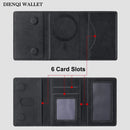 Trifold Magnetic Phone Wallet PU Leather Card Bag Magsafe Card Holder Wallet for Apple IPhone 16 15 12 13 14 Pro Max Plus Mini