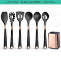 🍽️ Conjunto de Utensílios de Cozinha em Silicone Rose Gold – LARTI SCUPRITE