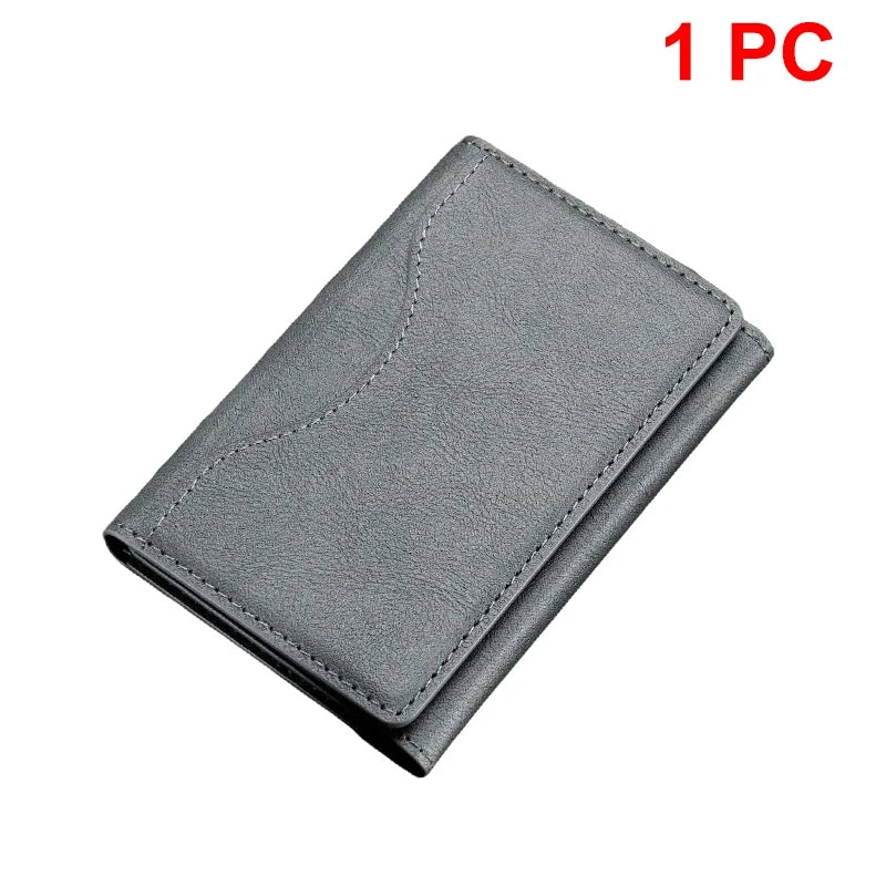 Trifold Magnetic Phone Wallet PU Leather Card Bag Magsafe Card Holder Wallet for Apple IPhone 16 15 12 13 14 Pro Max Plus Mini