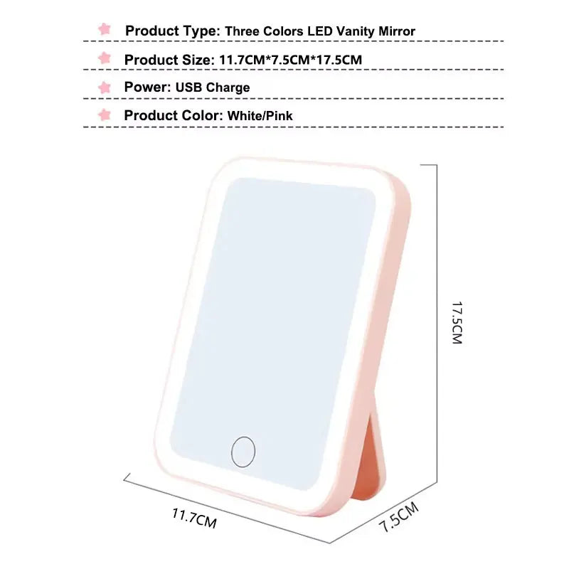 💡 Espelho de Maquiagem com Luz LED – NoEnName_Null
