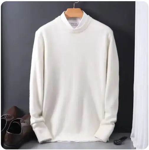 Hot Sale Cashmere Men's Sweater O-Neck Knitted Jumpers Long Sleeve Male Pullover Soft Warm Woolen Fashion Clothing Big Size