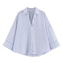 HipSeam Wide Sleeved Shirt Women Spring Asymmetric Hem Button Women's Shirts Simple Lady Johnny Collar Linen Shirts & Blouses