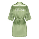 Satin Silk Robes Plus Size Wedding Bathrobe Bride Bridesmaid Mother Maid of Honor Gown Women Clothing Sleepwear Sage Green