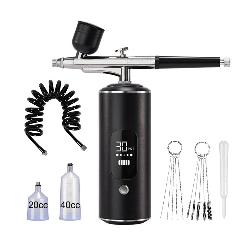 Air Brush for Nails Painting Handhold Mini Airbrush for Cake Decor Portable Airbrush Nail Kit with Compressor for Craft Tattoo