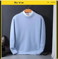 Hot Sale Cashmere Men's Sweater O-Neck Knitted Jumpers Long Sleeve Male Pullover Soft Warm Woolen Fashion Clothing Big Size