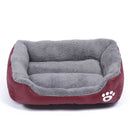 Large Dog Bed Square Plush Cat Nest Kennel All Season Washable Dog Sofa Waterproof Mattress Cat Bed for Medium Dogs Accessories