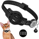 Cat GPS Collar with QR Code Tag & Airtag Case  Reflective Apple Tag Cats Collar for Tracker Pet Breakaway Air Tag Kitten Collar