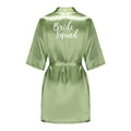 Satin Silk Robes Plus Size Wedding Bathrobe Bride Bridesmaid Mother Maid of Honor Gown Women Clothing Sleepwear Sage Green