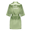 Satin Silk Robes Plus Size Wedding Bathrobe Bride Bridesmaid Mother Maid of Honor Gown Women Clothing Sleepwear Sage Green