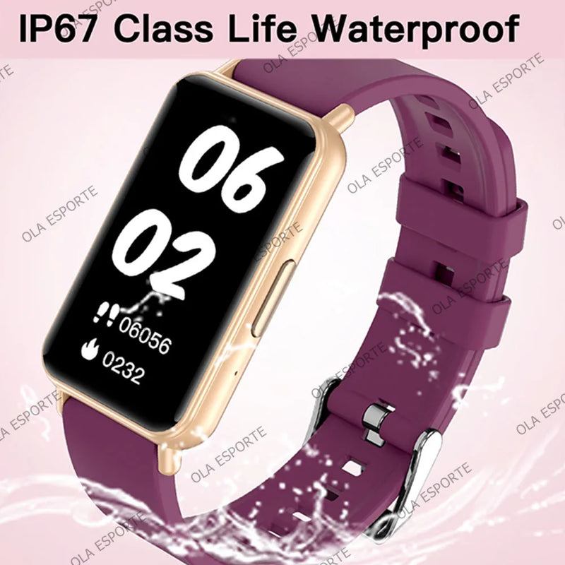 New Men Women Sports Smart Bracelet AMOLED Screen Bluetooth Call Smart Wristband 100+Sports Modes Fitness Clock Health Monitor