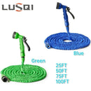 LUSQI 25FT-100FT Expandable Hose High Pressure Multifunctional Water Hose For Car Cleaning Home Garden Irrigation Spray Gun