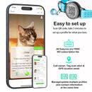 Cat GPS Collar with QR Code Tag & Airtag Case  Reflective Apple Tag Cats Collar for Tracker Pet Breakaway Air Tag Kitten Collar