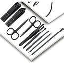 7/10/12/16/18pcs/set Stainless Steel Manicure Set Professional Nail Clipper Kit of Pedicure Tools Ingrown ToeNail Trimmer