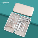 7/10/12/16/18pcs/set Stainless Steel Manicure Set Professional Nail Clipper Kit of Pedicure Tools Ingrown ToeNail Trimmer