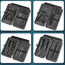 7/10/12/16/18pcs/set Stainless Steel Manicure Set Professional Nail Clipper Kit of Pedicure Tools Ingrown ToeNail Trimmer