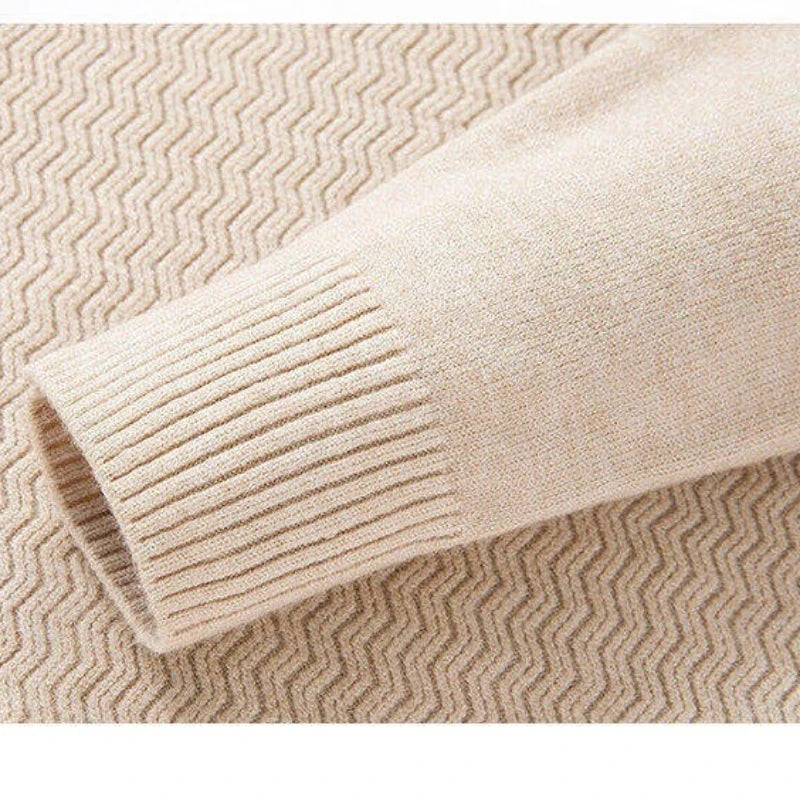 Men's Half-Zip Knit Sweater - Hunter Green 100% Polyester Business Casual (Navy/Tan/Black) M-3XL Lightweight & Anti-Pilling