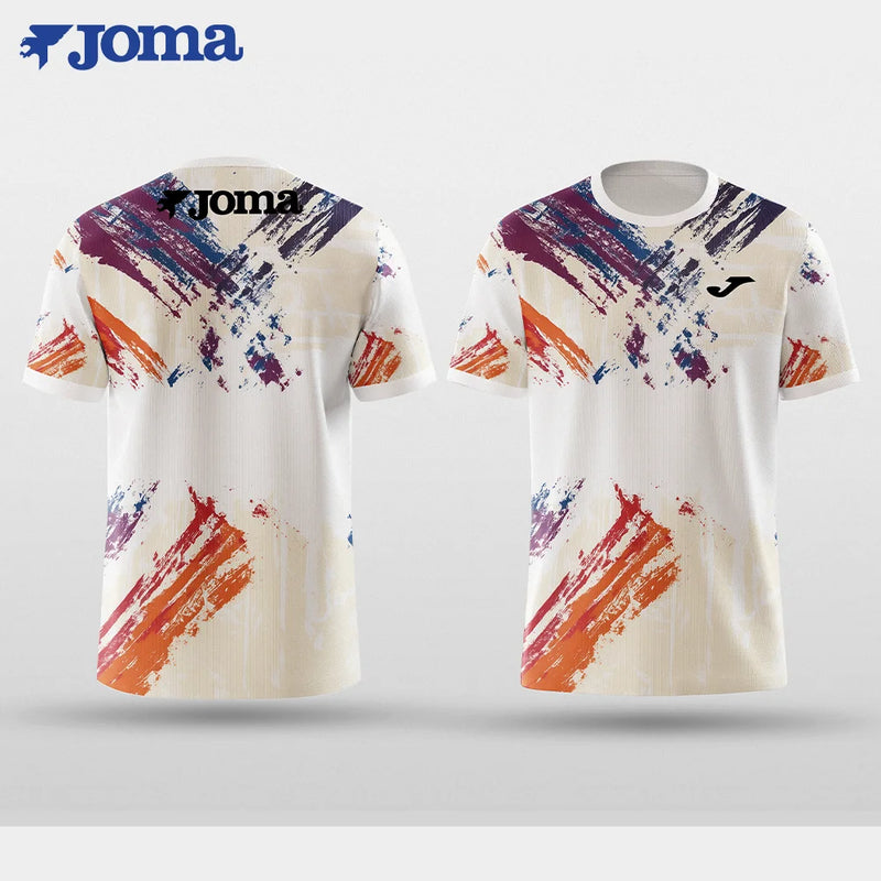 JOMA Summer Colorful Doodles 3D Print Men's T-shirt Daily Outdoor Sports Fitness Competition Fast Dry Breathable Casual Clothing