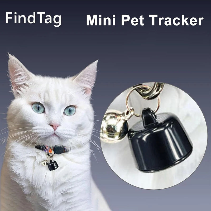 Mini GPS Tracker with Reflective Pattern Cat Tracker Collar Lightweight Cat Collar for Cats & Small Pets