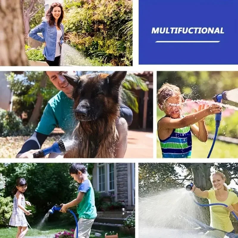 LUSQI 25FT-100FT Expandable Hose High Pressure Multifunctional Water Hose For Car Cleaning Home Garden Irrigation Spray Gun