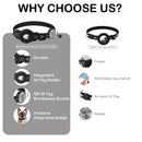 Cat GPS Collar with QR Code Tag & Airtag Case  Reflective Apple Tag Cats Collar for Tracker Pet Breakaway Air Tag Kitten Collar