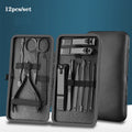 7/10/12/16/18pcs/set Stainless Steel Manicure Set Professional Nail Clipper Kit of Pedicure Tools Ingrown ToeNail Trimmer