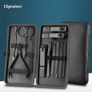 7/10/12/16/18pcs/set Stainless Steel Manicure Set Professional Nail Clipper Kit of Pedicure Tools Ingrown ToeNail Trimmer