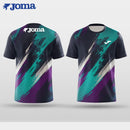 JOMA Summer Colorful Doodles 3D Print Men's T-shirt Daily Outdoor Sports Fitness Competition Fast Dry Breathable Casual Clothing