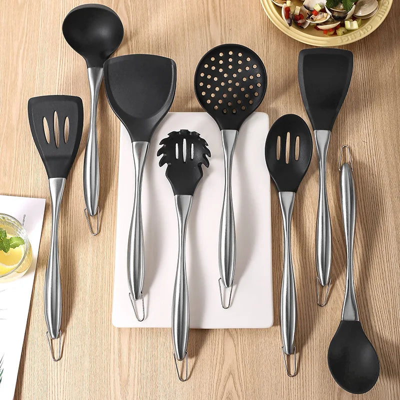 🍳 Conjunto de Utensílios de Cozinha Inox MEXQCH (Kit Completo + Resistência Premium)