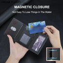 Trifold Magnetic Phone Wallet PU Leather Card Bag Magsafe Card Holder Wallet for Apple IPhone 16 15 12 13 14 Pro Max Plus Mini