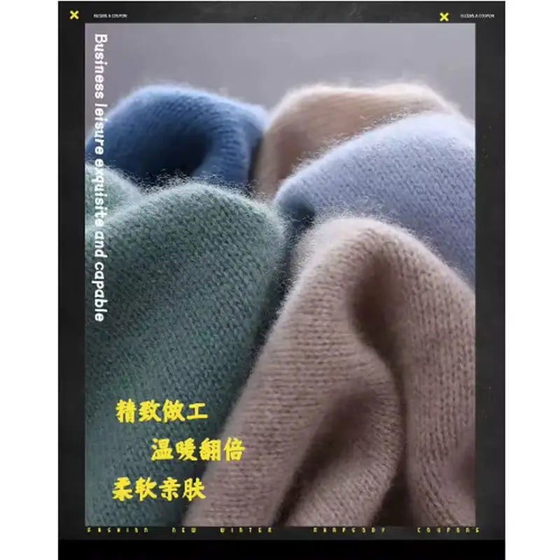 Hot Sale Cashmere Men's Sweater O-Neck Knitted Jumpers Long Sleeve Male Pullover Soft Warm Woolen Fashion Clothing Big Size