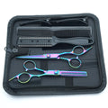 Professional Black Gold Barber Shears - Hair Thinning & Detachable Scissors Kit with Accessories for Salon/Home Use