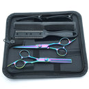Professional Black Gold Barber Shears - Hair Thinning & Detachable Scissors Kit with Accessories for Salon/Home Use