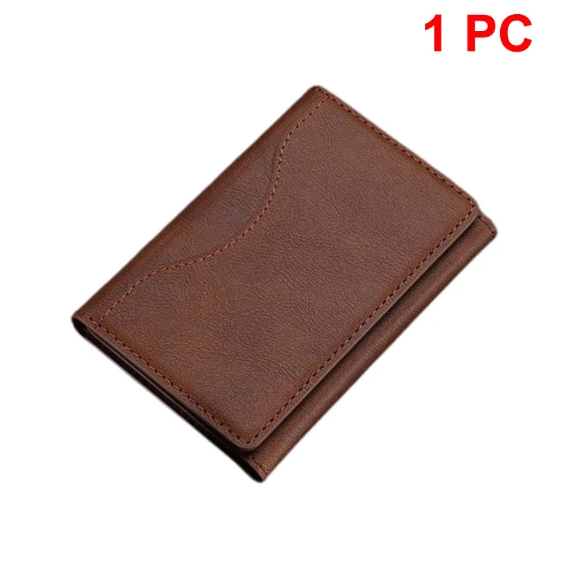 Trifold Magnetic Phone Wallet PU Leather Card Bag Magsafe Card Holder Wallet for Apple IPhone 16 15 12 13 14 Pro Max Plus Mini