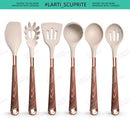 🍽️ Conjunto de Utensílios de Cozinha em Silicone Rose Gold – LARTI SCUPRITE