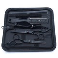 Professional Black Gold Barber Shears - Hair Thinning & Detachable Scissors Kit with Accessories for Salon/Home Use