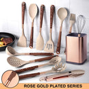 🍽️ Conjunto de Utensílios de Cozinha em Silicone Rose Gold – LARTI SCUPRITE