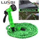 LUSQI 25FT-100FT Expandable Hose High Pressure Multifunctional Water Hose For Car Cleaning Home Garden Irrigation Spray Gun