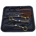 Professional Black Gold Barber Shears - Hair Thinning & Detachable Scissors Kit with Accessories for Salon/Home Use