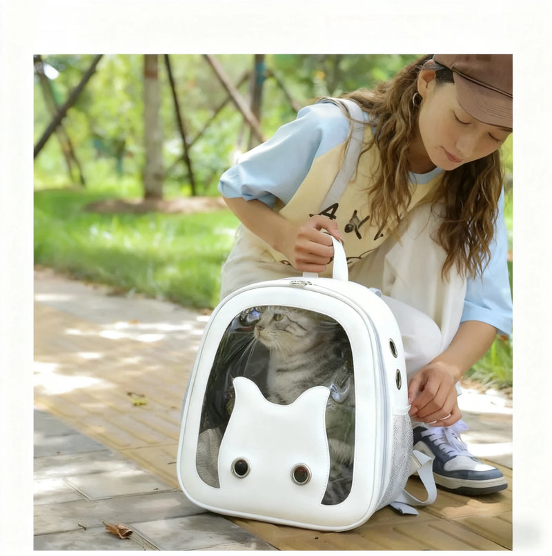 Pets Go Out with Bags Cats and Puppies Carry Breathable and Portable Backpacks Chest Bags Travel Bags and Adjustable Straps
