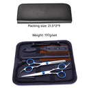 Professional Black Gold Barber Shears - Hair Thinning & Detachable Scissors Kit with Accessories for Salon/Home Use