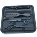 Professional Black Gold Barber Shears - Hair Thinning & Detachable Scissors Kit with Accessories for Salon/Home Use