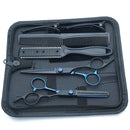 Professional Black Gold Barber Shears - Hair Thinning & Detachable Scissors Kit with Accessories for Salon/Home Use