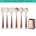 🍽️ Conjunto de Utensílios de Cozinha em Silicone Rose Gold – LARTI SCUPRITE