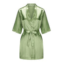 Satin Silk Robes Plus Size Wedding Bathrobe Bride Bridesmaid Mother Maid of Honor Gown Women Clothing Sleepwear Sage Green
