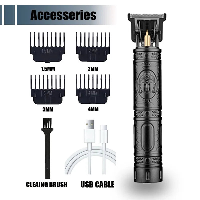 Novo! Aparador de cabelo elétrico T9/acessórios